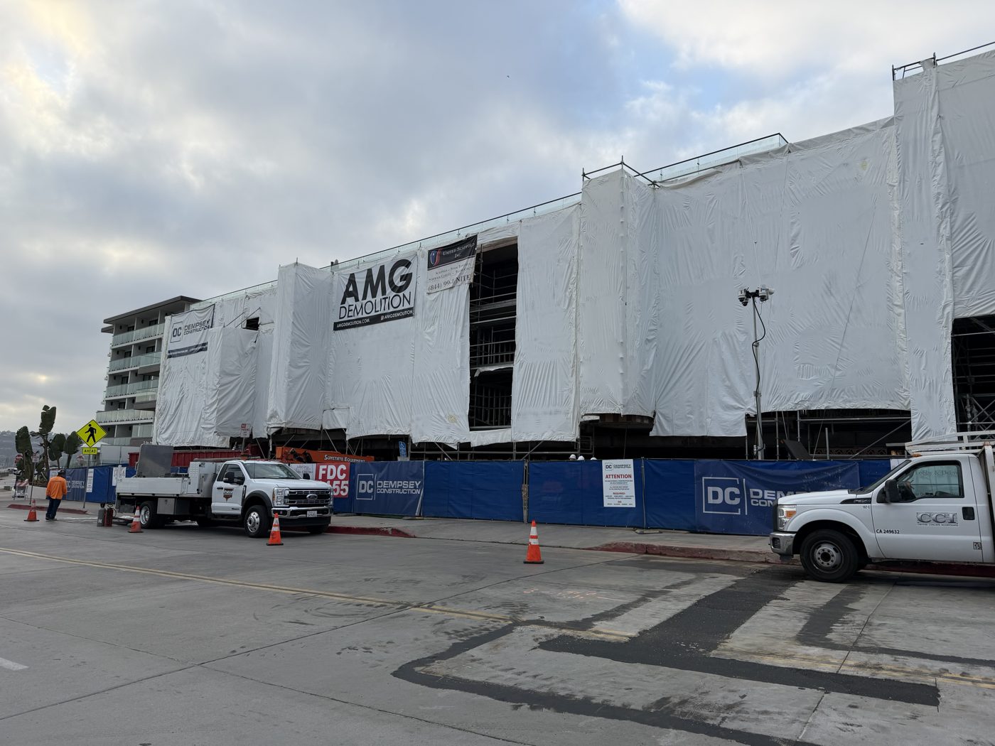La Jolla Hotel under construction with Green Zip Tape application